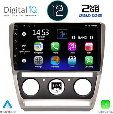 Digital IQ Car Audio System for Skoda Octavia 2005-2012 with Clima (Bluetooth/USB/AUX/WiFi/GPS/Apple-Carplay) with Touch Screen 10.1"