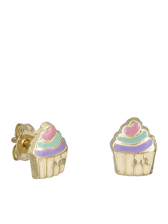 Kids Earrings Studs from Gold 14K