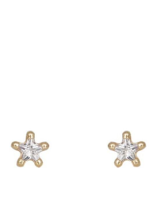 Gold Studs Kids Earrings Stars 9K