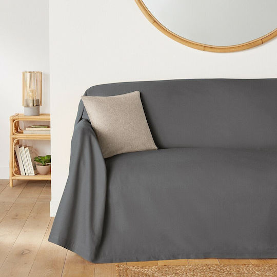 La Redoute Interieurs Four-Seater Sofa Throw P250xM350cm Gray