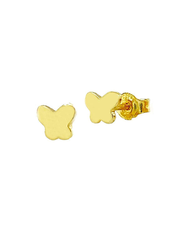 Παιδικά Σκουλαρίκια Καρφωτά Πεταλούδες από Χρυσό 9K