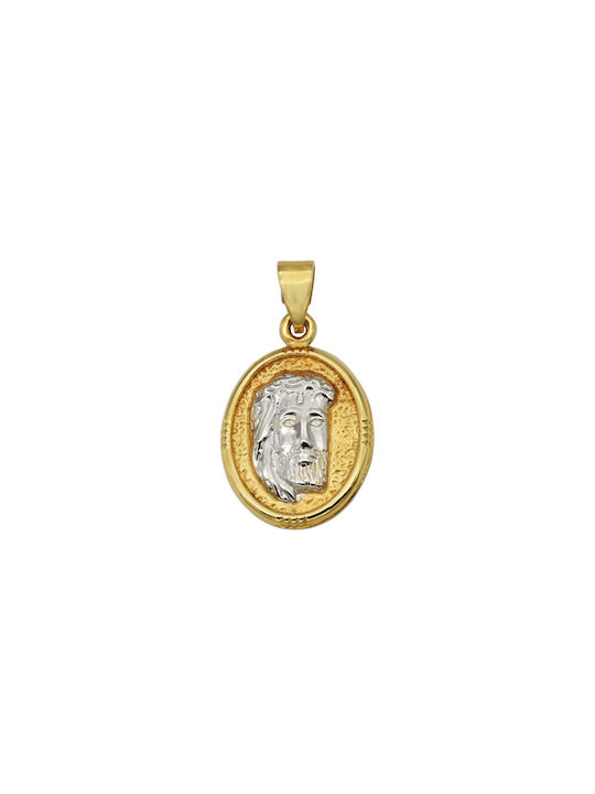 Pendant Kids Talisman with Jesus Christ from Gold 14K OIKF026-0