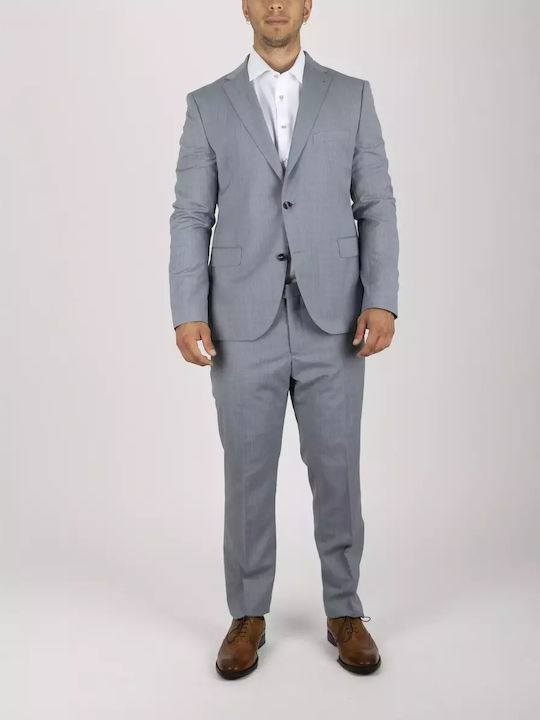 Ivergano Men's Winter Suit Light Blue