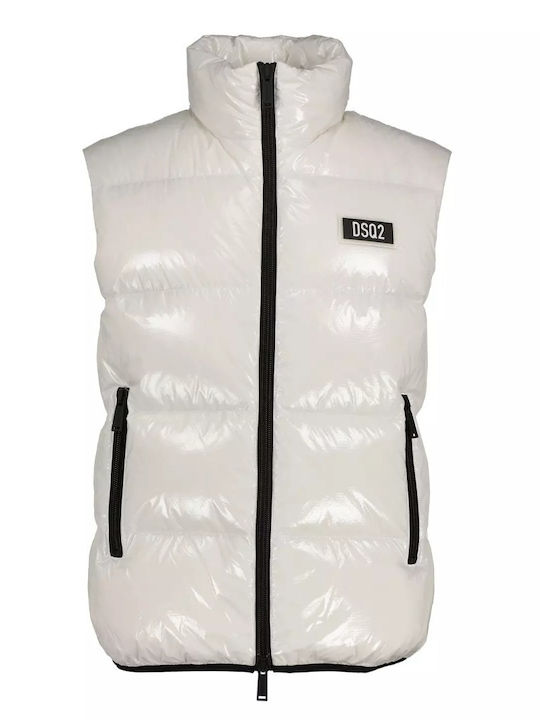 Dsquared2 Αμάνικο Μπουφάν Puffer Λευκό