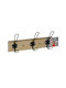 Viosarp Viosarp Wandhalterung Hölzernes 3 Haken Braune 24cm