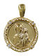 Roloi Kaliamanis Pendant Kids Talisman with the Virgin Mary made of Gold 14K PM1220