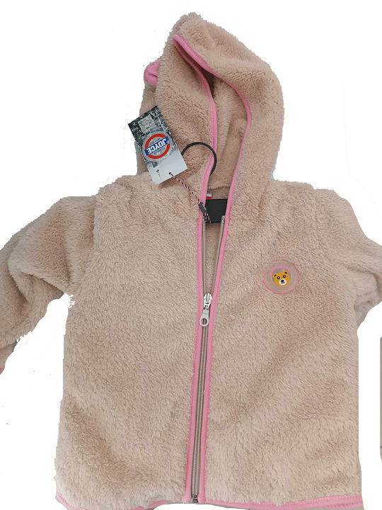 Joyce Kids Cardigan Cotton with Hood Beige