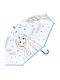 Arditex Kinder Regenschirm Gebogener Handgriff Blau mit Durchmesser 46cm.
