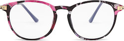 Nordic Vision Lysekil Damen Lesebrillen +1.00 in Rosa Farbe