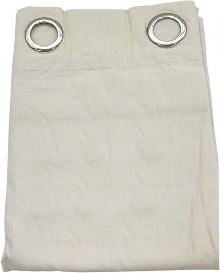 Atmosphera Beige Grommet Curtain 140x240cm