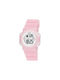 Jaga Digital Watch Battery with Pink Rubber Strap