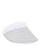 FantazyStores Γυναικείο Ψάθινο Καπέλο Visor Ασημί