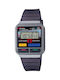 Casio Digital Uhr Chronograph Batterie mit Schwarz Kautschukarmband