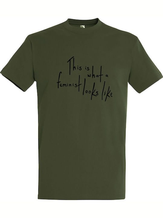 What a T-shirt Khaki Cotton