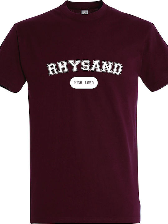 High Lord T-shirt Burgundy Cotton