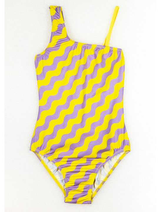 Waves Kids Swimwear One-Piece Yellow