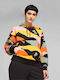 Long Women's Sweatshirt Hooded Multicolour