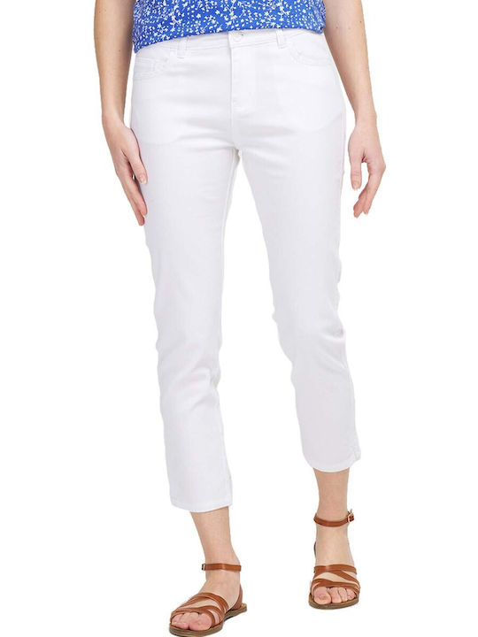C'est Beau La Vie Women's Cotton Trousers White