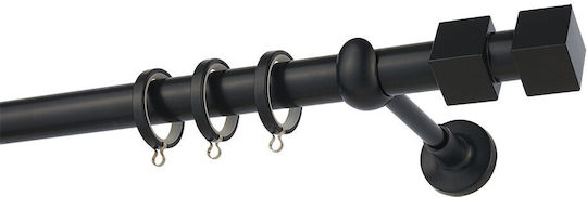 Zogometal Metallisch Vorhangstange Einfach Φ25mm 160cm Charcoal