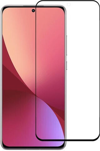 Kratzfest Vollflächig gehärtetes Glas Schwarz (Xiaomi 12 / 12X)