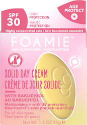 Foamie Solid Feuchtigkeitsspendend & Anti-Aging Creme Gesicht Tag mit SPF30 35gr