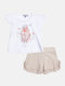Kids' Set with Shorts Summer 2pcs White