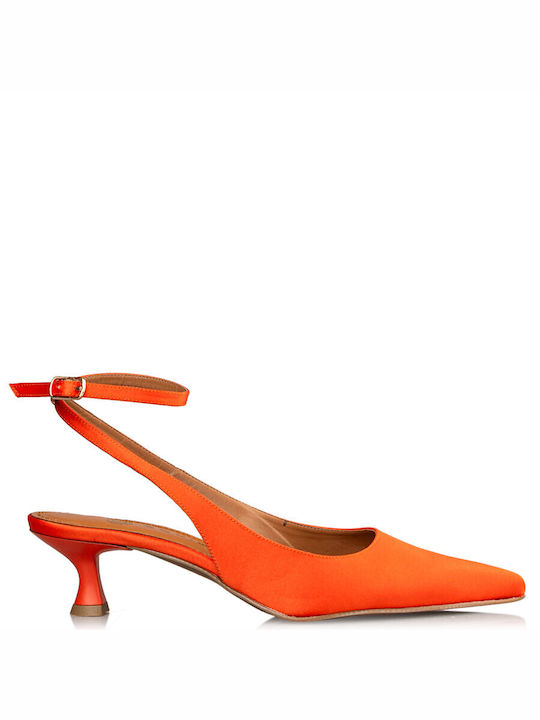 Envie Shoes Orange Low Heels PUMPS