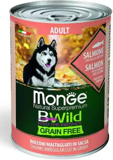 Monge Wet Food Dogs in Cans with Salmon and Lamb Grain-Free 400gr