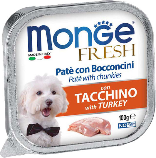 Monge Pate Υγρή Τροφή Σκύλων σε Κονσέρβα Διαίτης με Γαλοπούλα χωρίς Σιτηρά 100gr