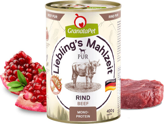 Granata Pet Foods Pur Υγρή Τροφή Σκύλων σε Κονσέρβα με Βοδινό και Μοσχάρι 400gr