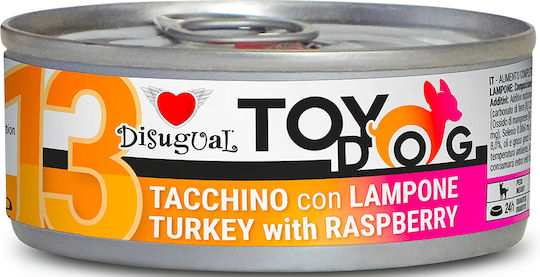 Disugual Wet Food Dogs in Cans with Turkey, Meat, Blueberries and Fish Grain-Free & Gluten-Free 85gr