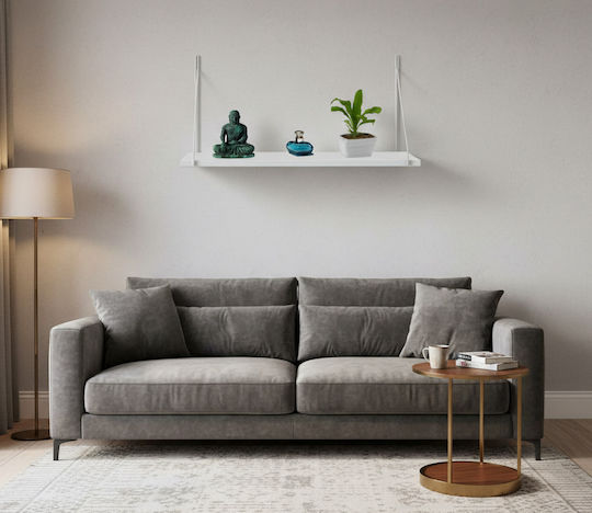 Shelf Wall Agilan 72x20x27cm White Shelf Wall Agilan 72x20x27cm White