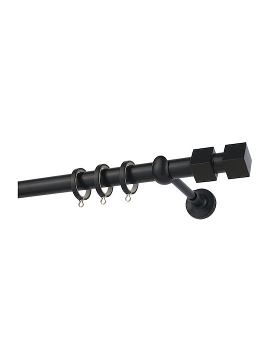 Zogometal Μεταλλικό Κουρτινόξυλο Color More Mat Collection Διπλό με Σιδηρόδρομο Φ25mm 200εκ. Ανθρακί
