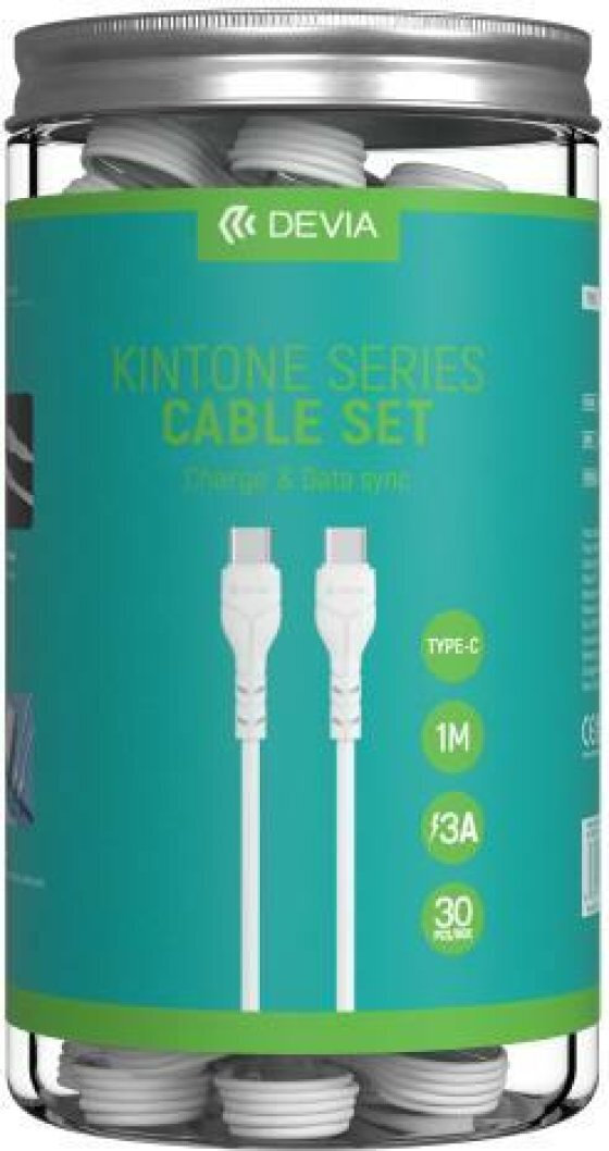 Cable USB Vers Type-C 2A - Devia - 1m - Blanc