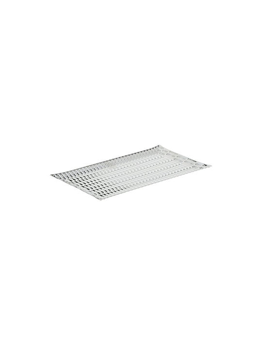 Inart Διακοσμητική Πιατέλα Μεταλλική Ασημί 38x2...
