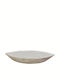 Διακοσμητική Πιατέλα Οβάλ Πήλινη Λευκή 33.5x17x7εκ.