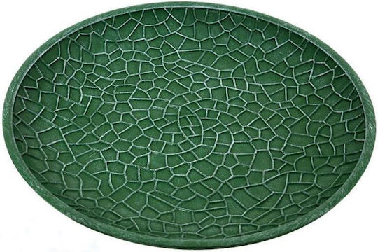 Golden Hill Round Wooden Decorative Platter Green 39.5x39.5x5cm
