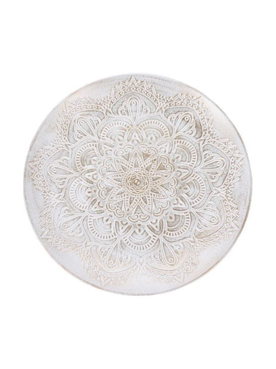 Wooden Decorative Platter White 1бр