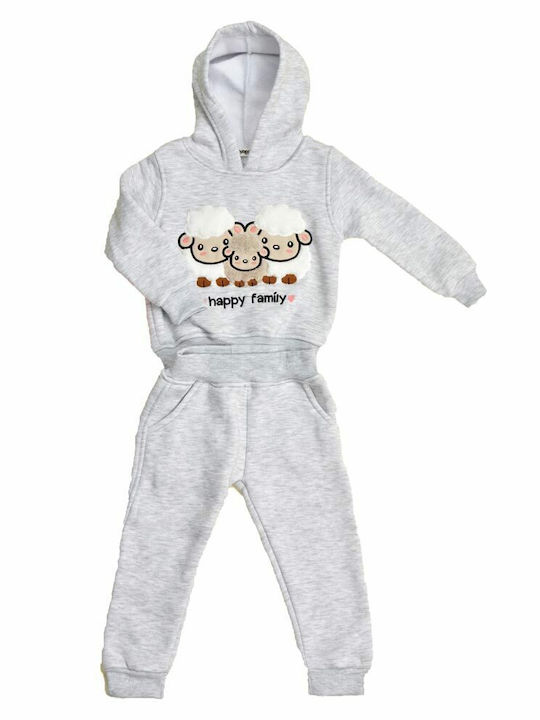 Potre Kids Sweatpants Set Gray 2pcs