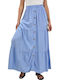 Ψηλόμεση Maxi Φούστα Μπλε