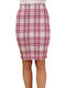 Pencil Midi Skirt Burgundy