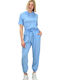 Potre Damen-Sweatpants-Set Hellblau