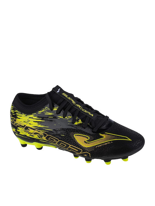 Joma Super Copa Ποδοσφαιρικά Παπούτσια με Τάπες FG Μαύρα