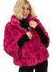 Potre Women's Short Fur Fuchsia