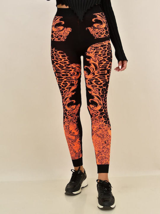 Potre Frauen Lang Leggings Orange