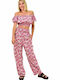 Femei Roz Set cu Pantaloni Floral