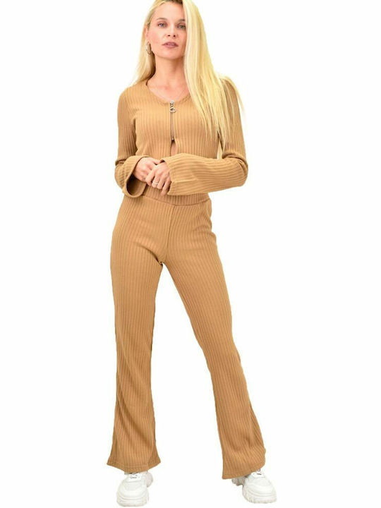 Potre Women's Beige Set with Trousers