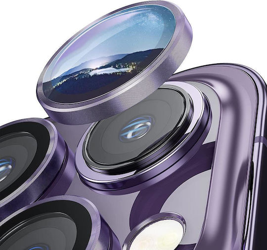 ObaStyle Защита на Камера Закалено стъкло Лилаво за iPhone 14 Pro / 14 Pro Max - iPhone 14 Про / 14 Про Макс 345667677