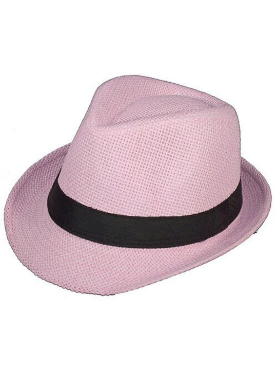Παιδικό Καπέλο Καβουράκι Ψάθινο Ροζ