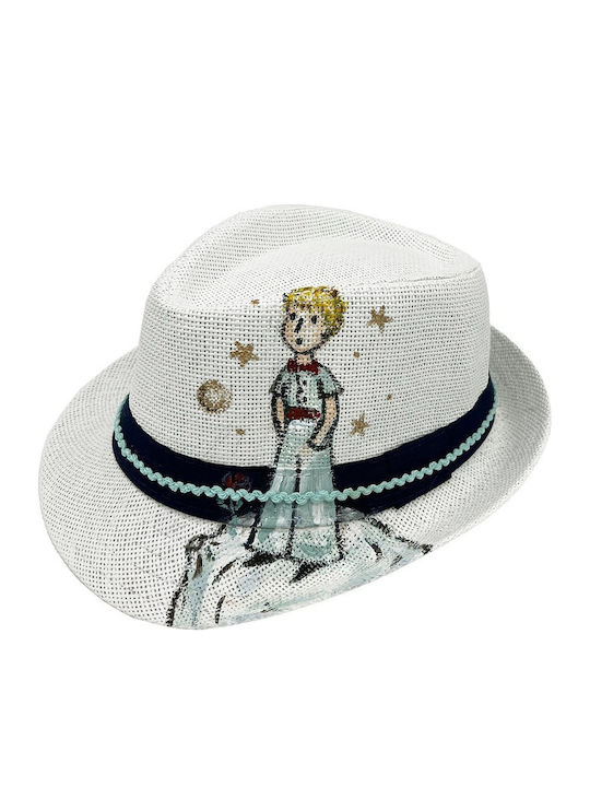 LiebeQueen Kids' Hat Fedora Little Prince White